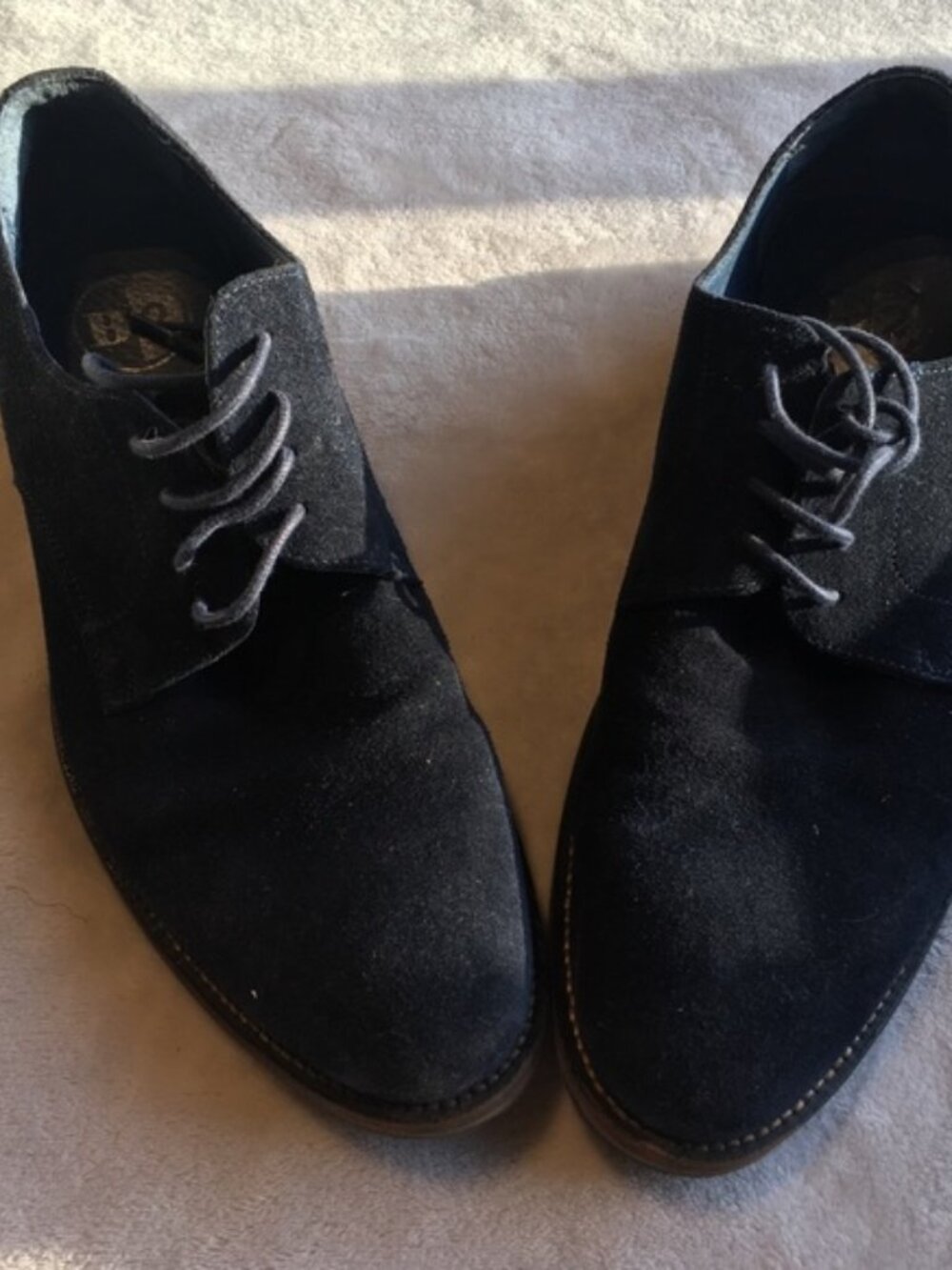 B2 mens size 41 blue suede velvet shoe